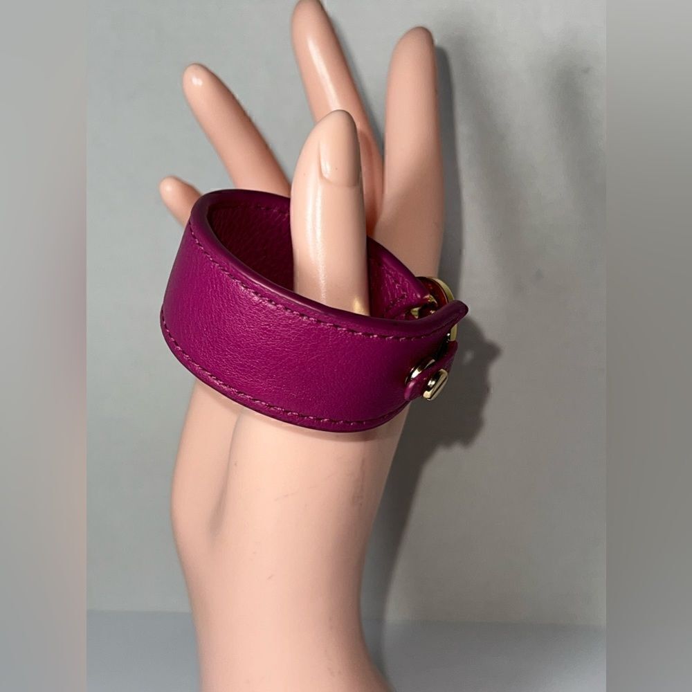 Authentic Tory Burch Leather Cuff Bracelet - Picture 2 of 4